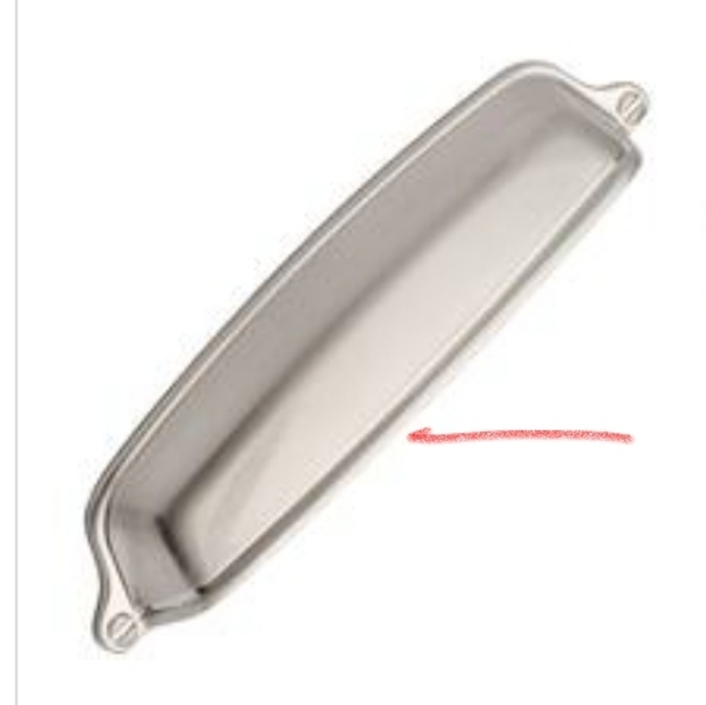 Southern Hills Brushed Nickel Cup Drawer Pulls - 5 Inch Screw  6.25 total length